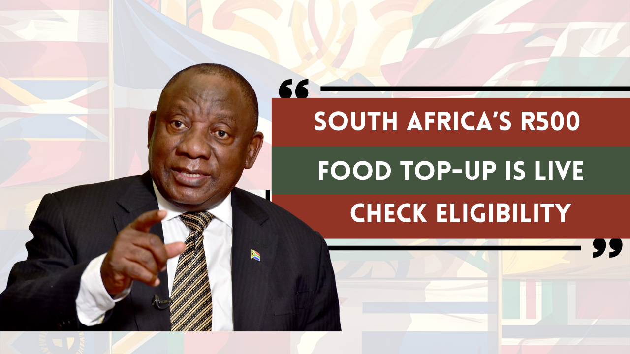 South Africa’s R500 Food Top-Up Is Live
